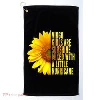 Virgo August September Birthday Sunflower Flower Great Gift Golf Towel thumb 0