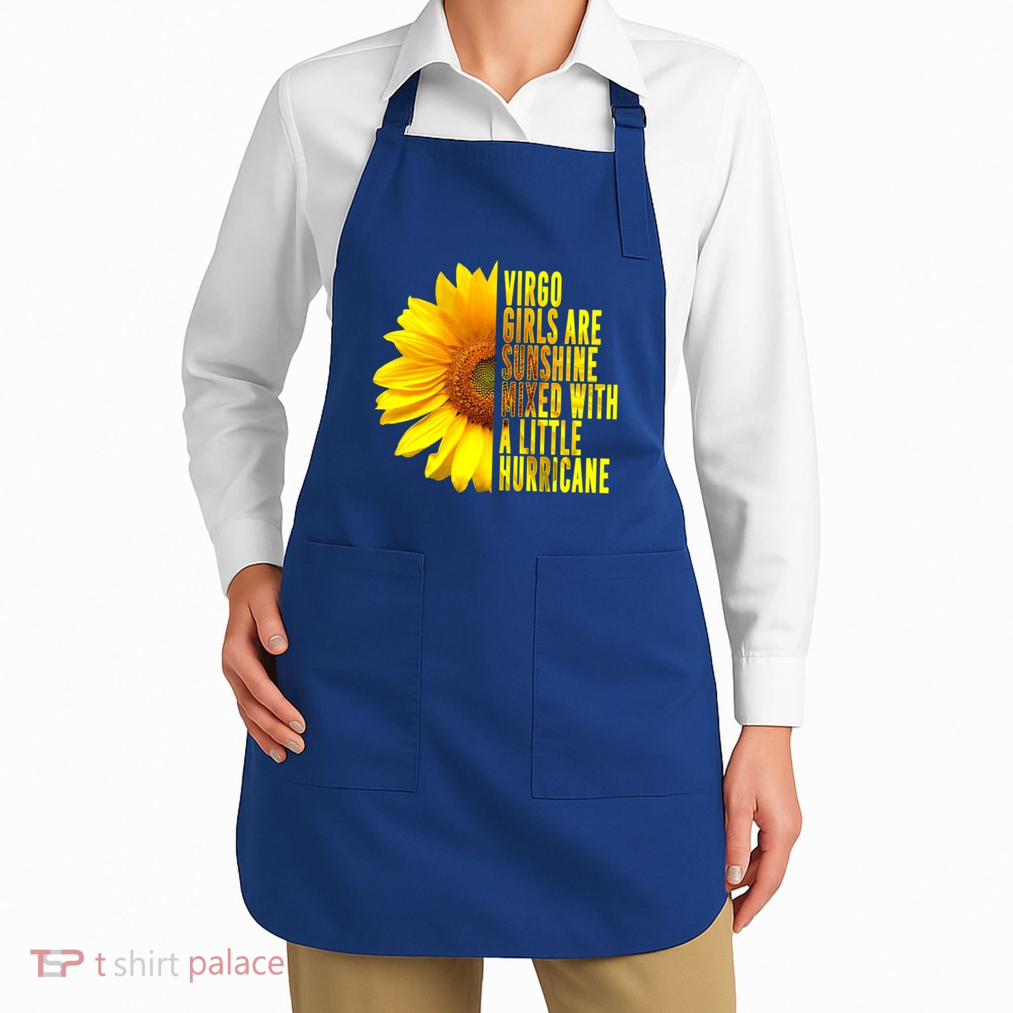 Virgo August September Birthday Sunflower Flower Great Gift Apron