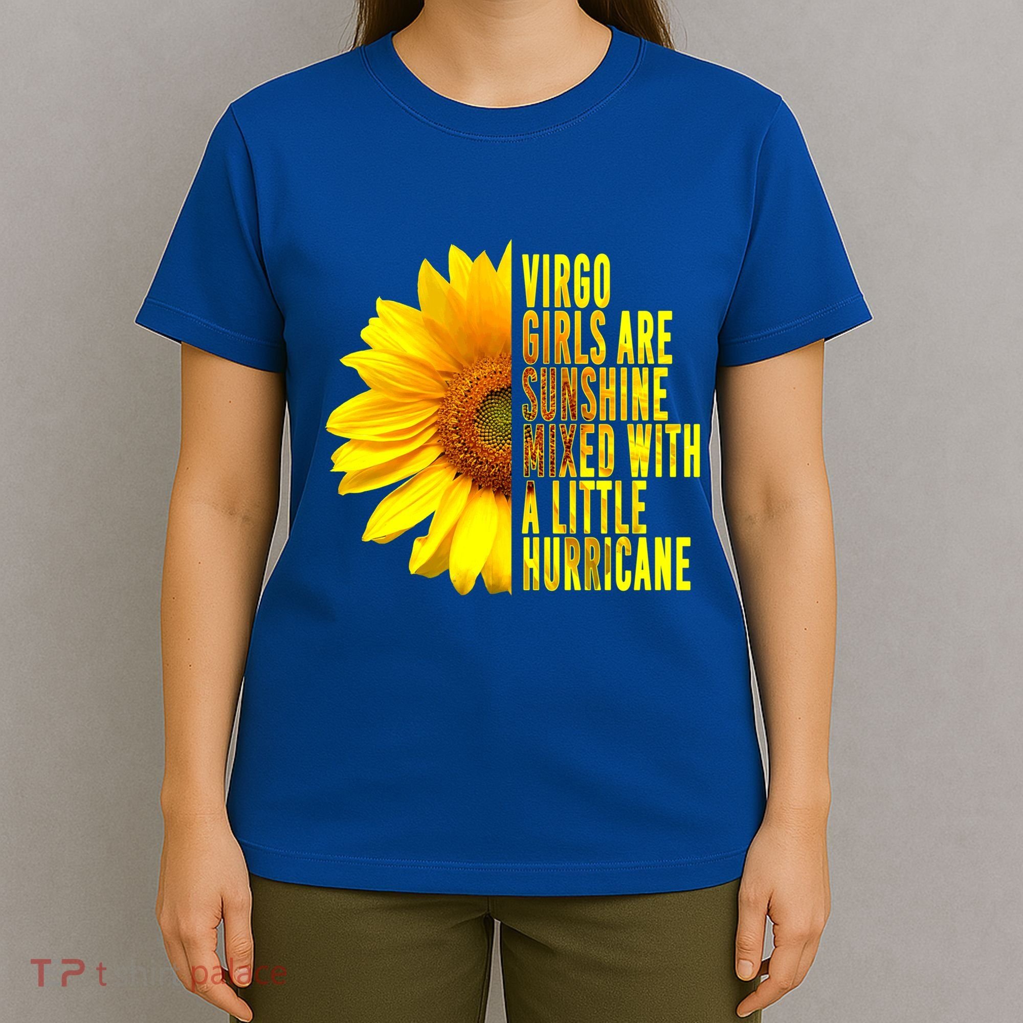 Virgo August September Birthday Sunflower Flower Great Gift T-Shirt