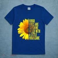 Virgo August September Birthday Sunflower Flower Great Gift T-Shirt thumb 5