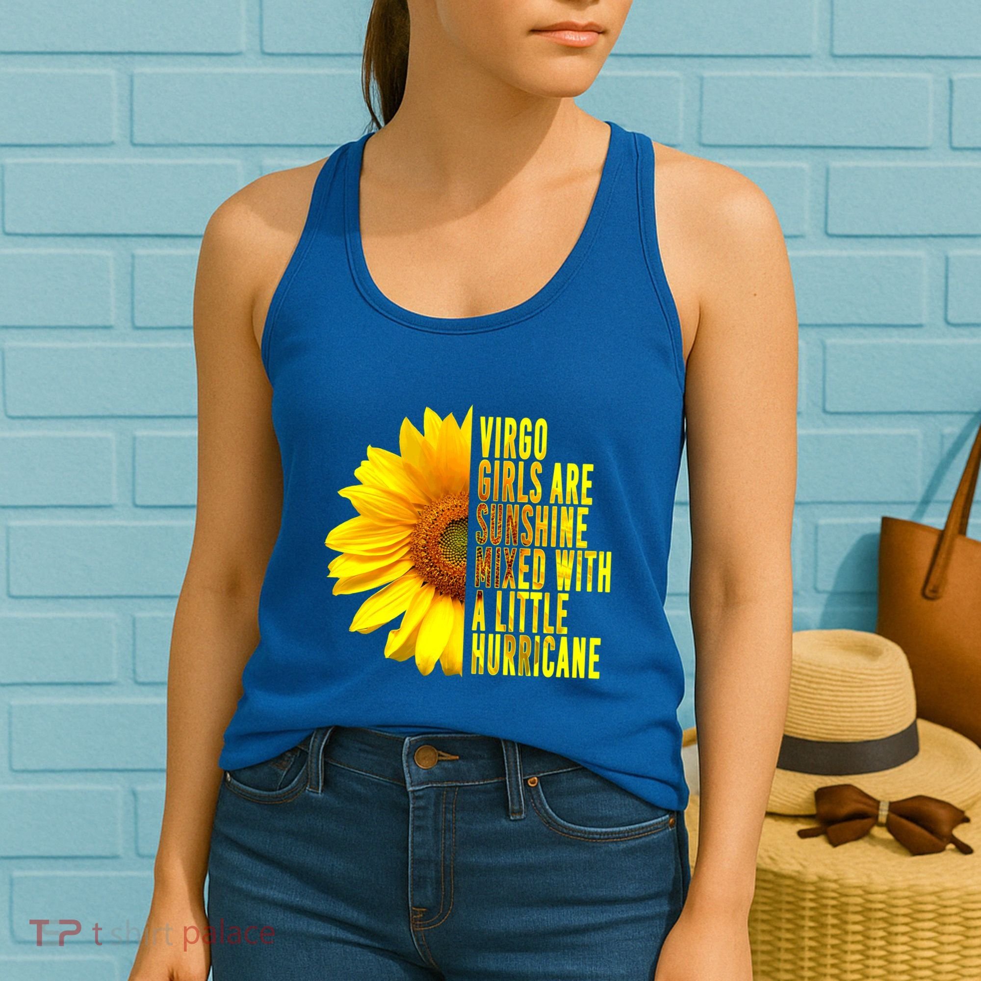 Virgo August September Birthday Sunflower Flower Great Gift Women's Tank Top
