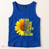 Virgo August September Birthday Sunflower Flower Great Gift Tank Top thumb 2