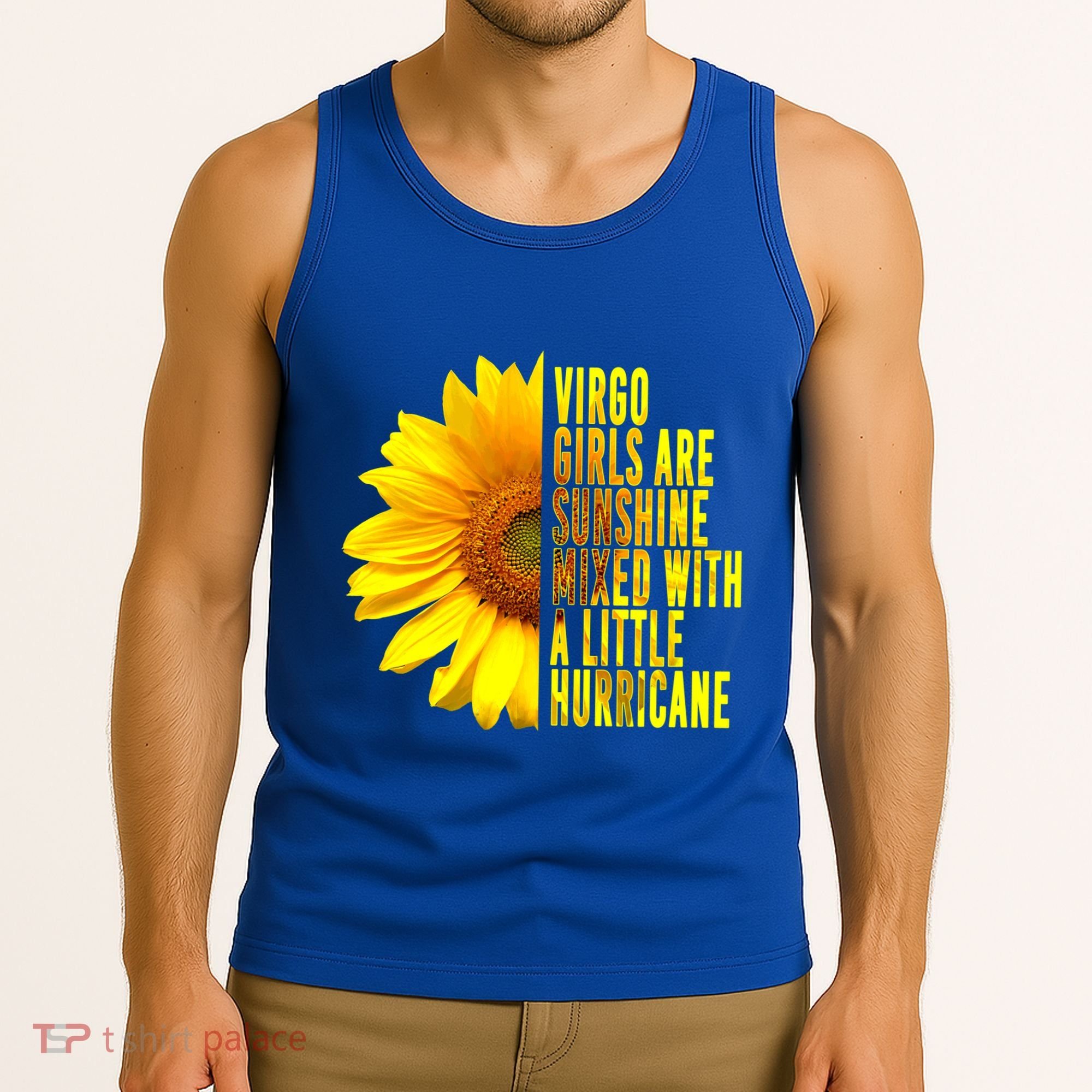 Virgo August September Birthday Sunflower Flower Great Gift Tank Top