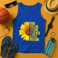Virgo August September Birthday Sunflower Flower Great Gift Tank Top thumb 4