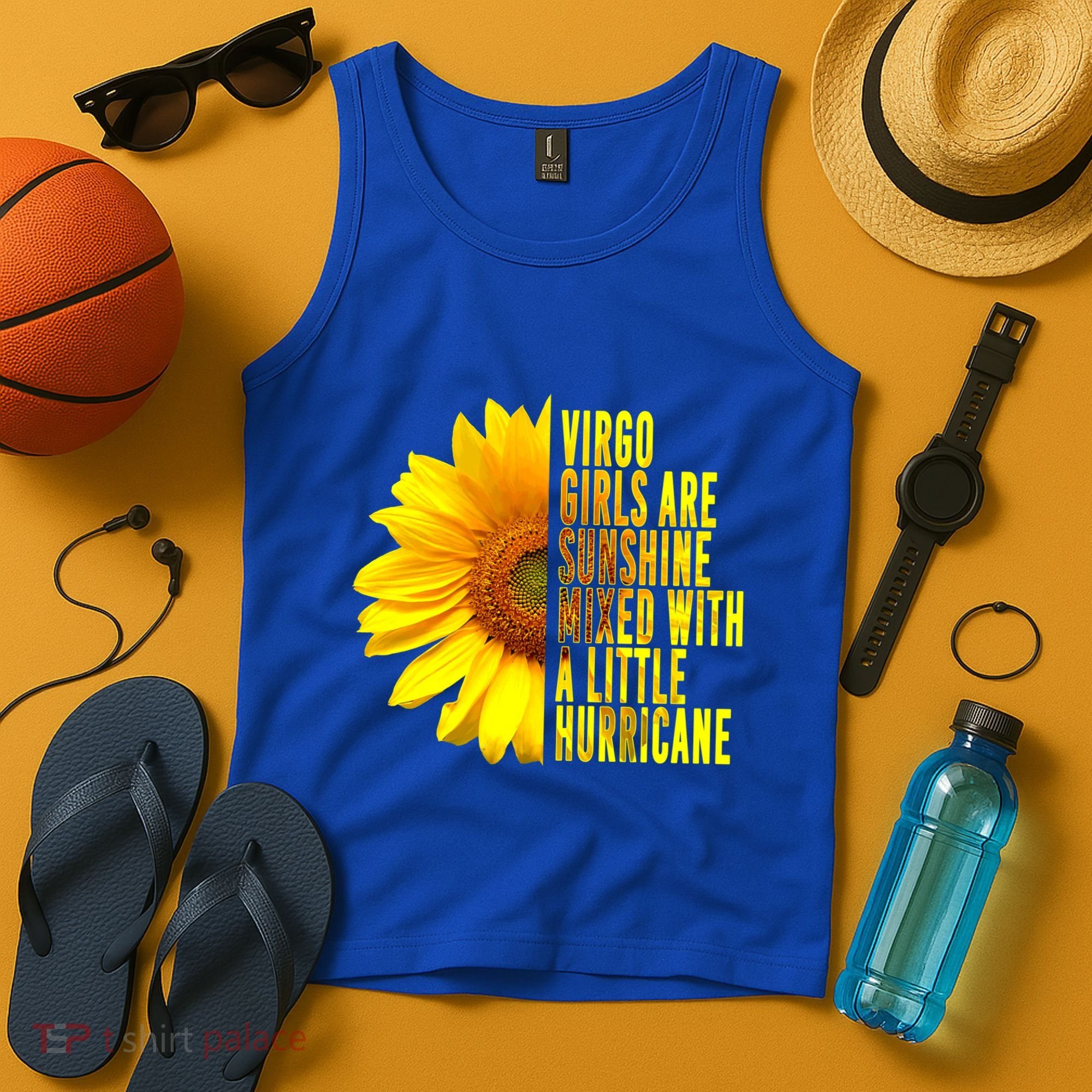 Virgo August September Birthday Sunflower Flower Great Gift Tank Top