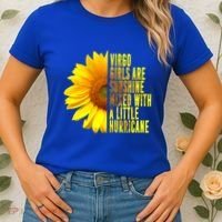 Virgo August September Birthday Sunflower Flower Great Gift Women's T-Shirt thumb 2