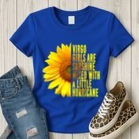 Virgo August September Birthday Sunflower Flower Great Gift Women's T-Shirt thumb 3
