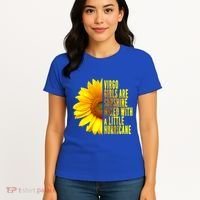 Virgo August September Birthday Sunflower Flower Great Gift Women's T-Shirt thumb 4