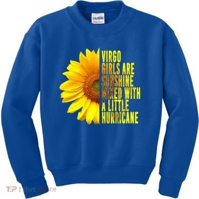 Virgo August September Birthday Sunflower Flower Great Gift Kids Sweatshirt