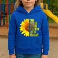 Virgo August September Birthday Sunflower Flower Great Gift Kids Hoodie thumb 3