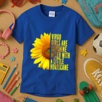 Virgo August September Birthday Sunflower Flower Great Gift Kids T-Shirt thumb 3
