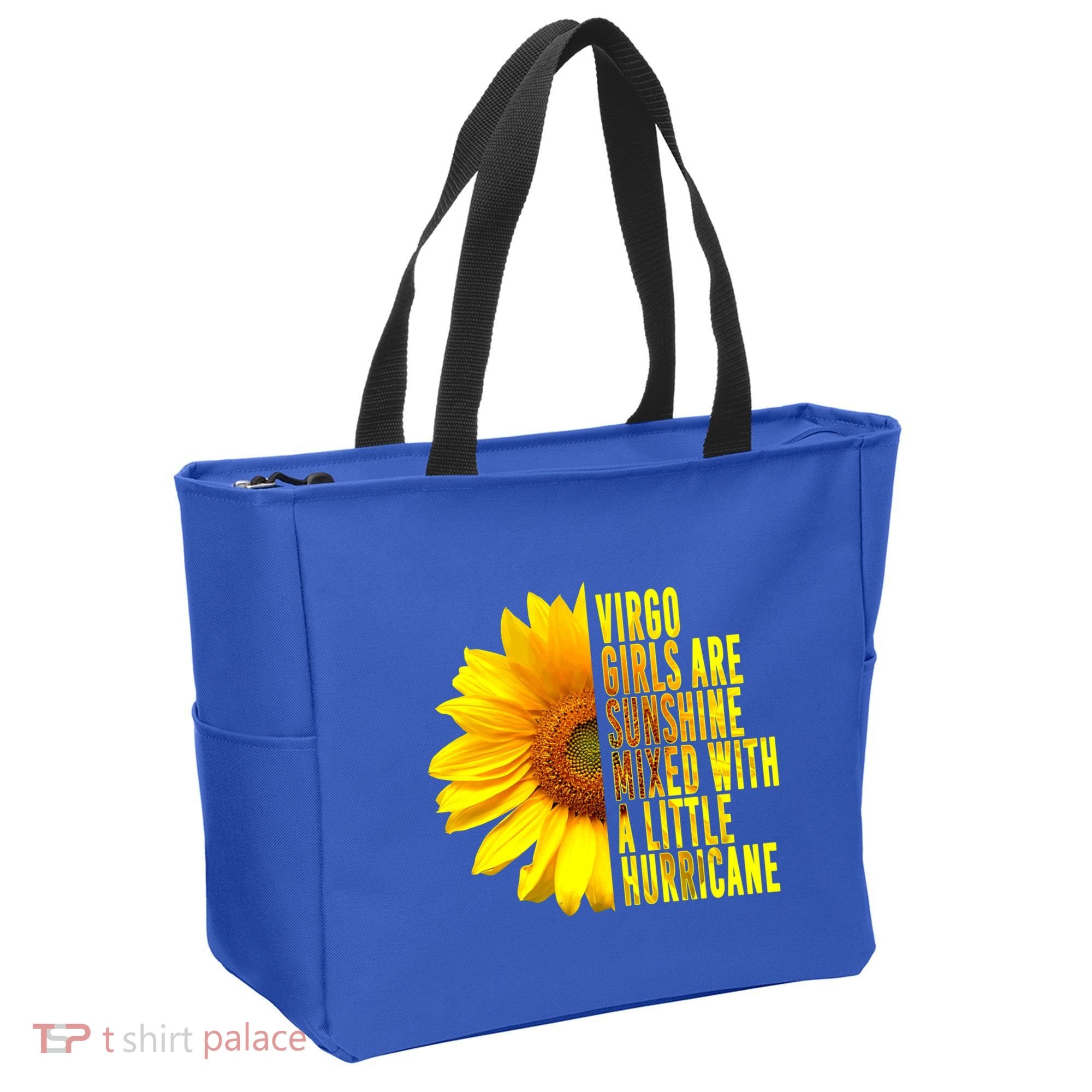 Virgo August September Birthday Sunflower Flower Great Gift Tote Bag