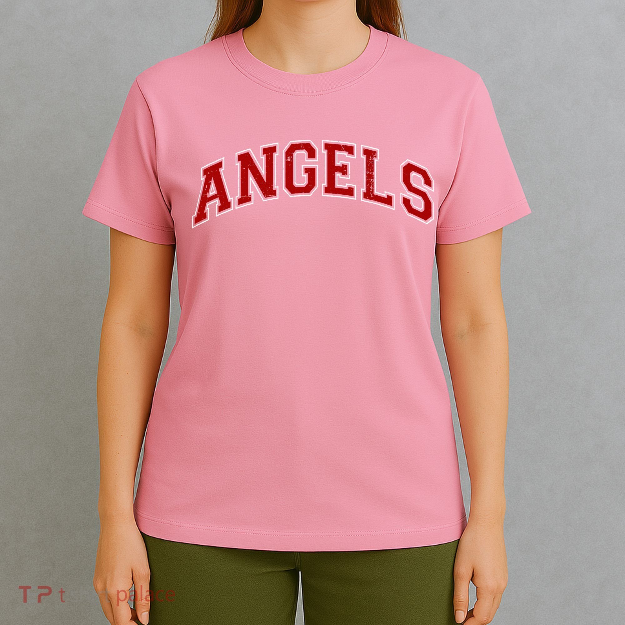 Vintage Angels Sports Name Athletic Text Arch Gift T-Shirt