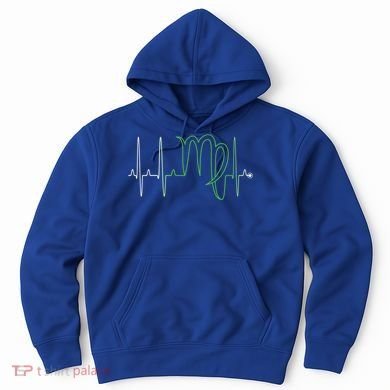 Virgo Astrology Sign Ecg August September Birthday Gift Cute Gift Hoodie