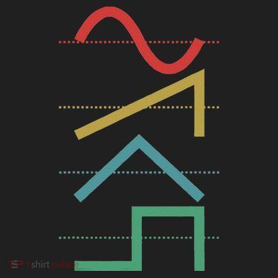 Vintage Analog Synthesizer Techno Waveform Synth Nerd Comfort Colors Boxy T-Shirt