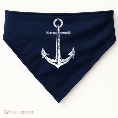 Vintage Anchor Summer Sailing Design USA-Made Doggie Bandana