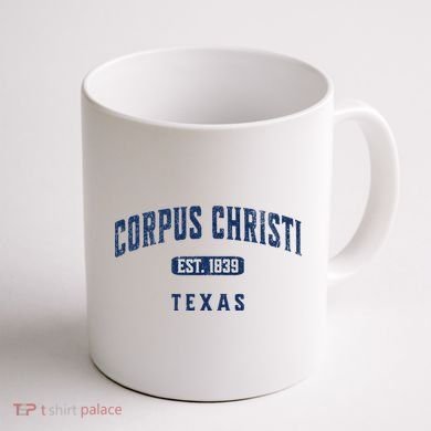 Vintage Athletic Souvenir Visit Corpus Christi Texas Coffee Mug back
