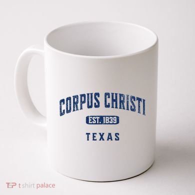Vintage Athletic Souvenir Visit Corpus Christi Texas Coffee Mug