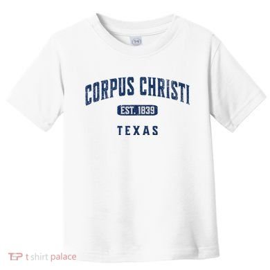 Vintage Athletic Souvenir Visit Corpus Christi Texas Toddler T-Shirt