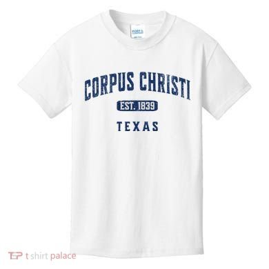 Vintage Athletic Souvenir Visit Corpus Christi Texas Kids T-Shirt