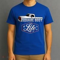 Vintage American Square Body Truck 4x4 Mud Trucks T-Shirt thumb 3
