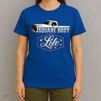 Vintage American Square Body Truck 4x4 Mud Trucks T-Shirt thumb 4