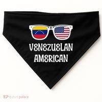 Venezuelan American Sunglasses Usa Venezuela Flags Gift USA-Made Doggie Bandana thumb 0