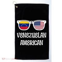 Venezuelan American Sunglasses Usa Venezuela Flags Gift Golf Towel thumb 0