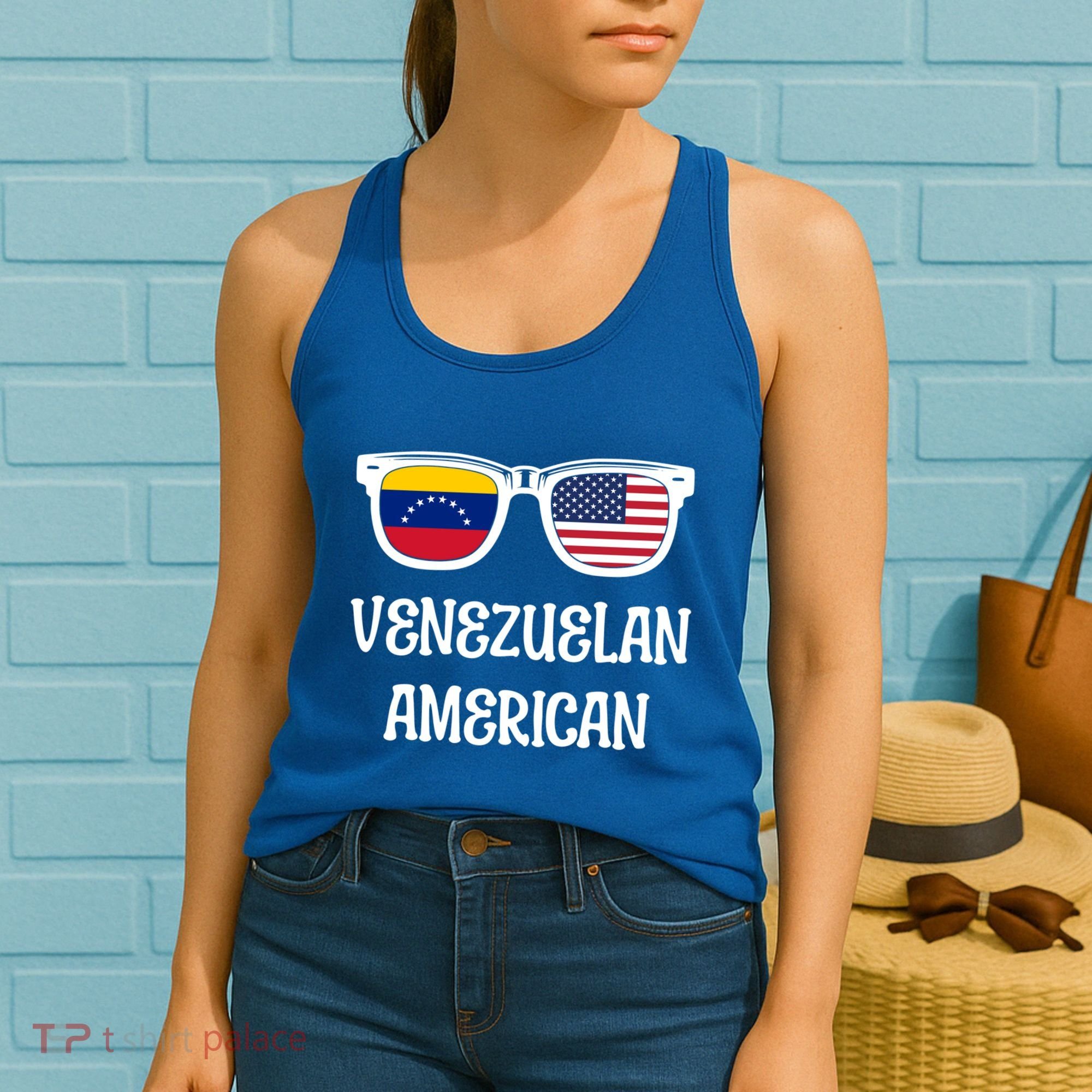 Venezuelan American Sunglasses Usa Venezuela Flags Gift Women's Tank Top