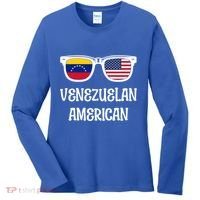 Venezuelan American Sunglasses Usa Venezuela Flags Gift Women's Long Sleeve Shirt thumb 0