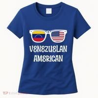 Venezuelan American Sunglasses Usa Venezuela Flags Gift Women's T-Shirt thumb 0