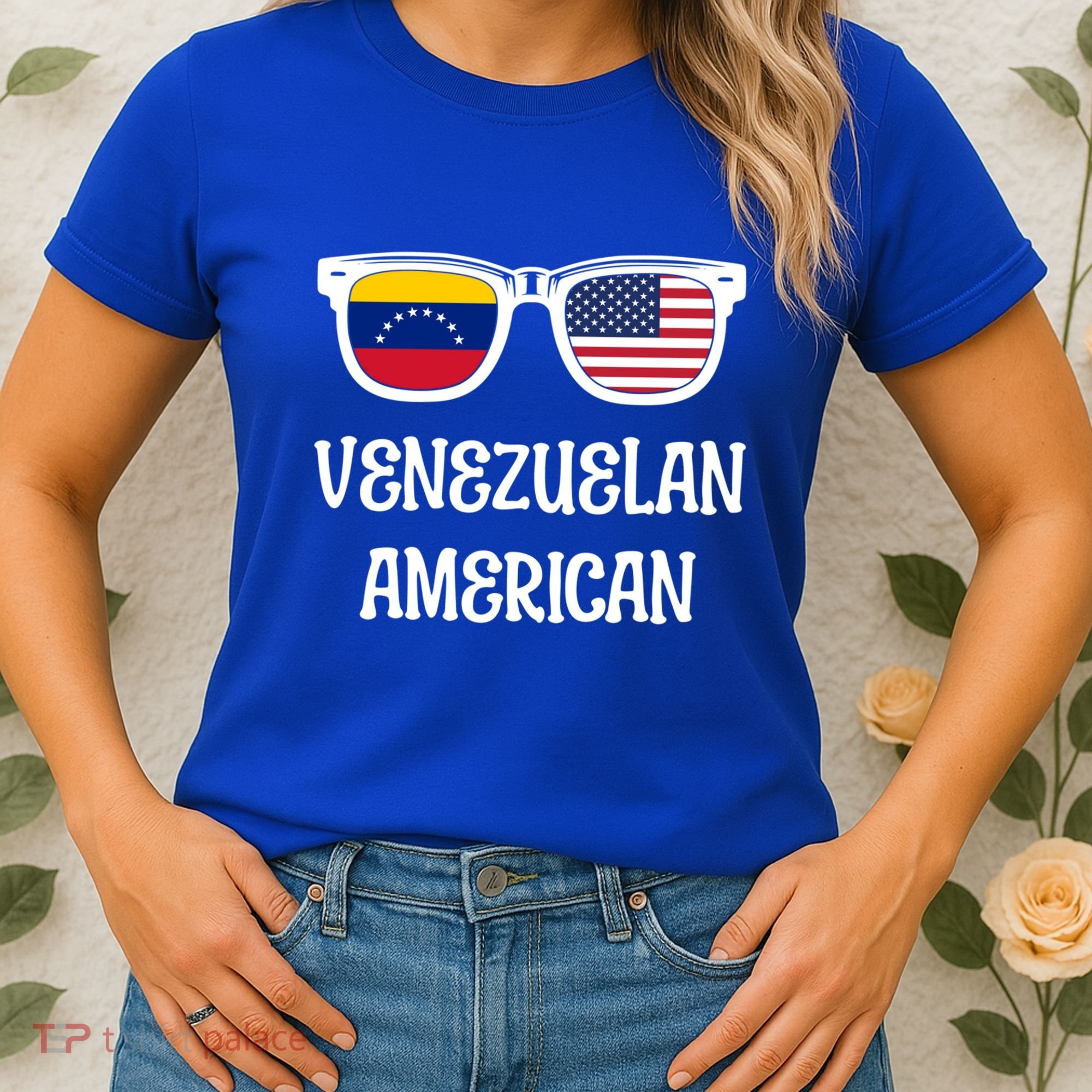 Venezuelan American Sunglasses Usa Venezuela Flags Gift Women's T-Shirt