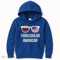 Venezuelan American Sunglasses Usa Venezuela Flags Gift Kids Hoodie thumb 0
