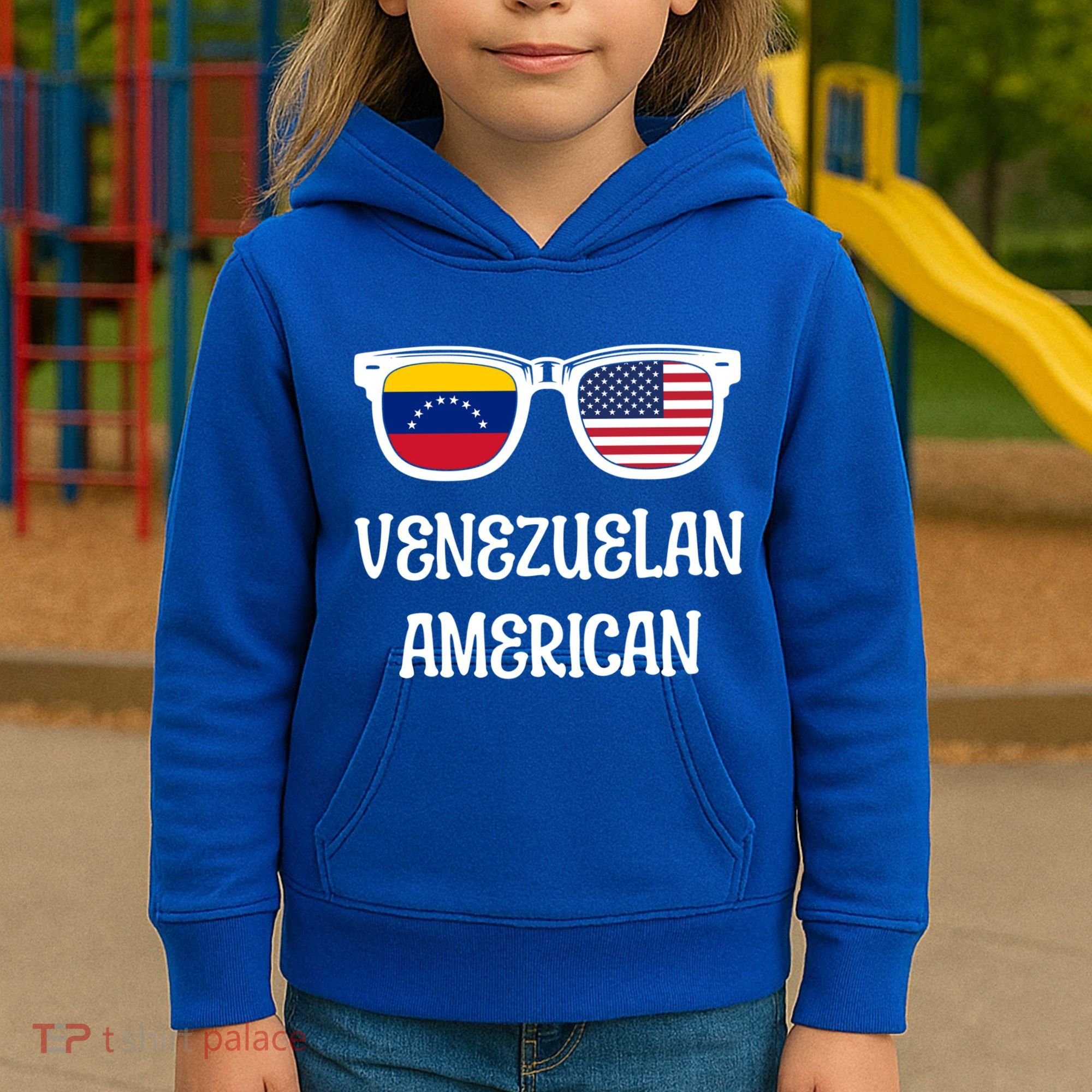 Venezuelan American Sunglasses Usa Venezuela Flags Gift Kids Hoodie