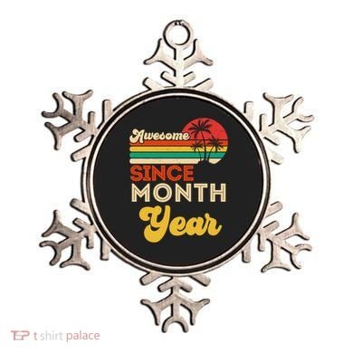 Vintage Awesome Since Customize Month And Year Birthday Ornament