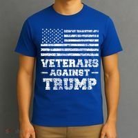 Veterans Against Trump Military Vet Anti Trump Flag Gift Funny Gift T-Shirt thumb 3