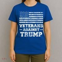 Veterans Against Trump Military Vet Anti Trump Flag Gift Funny Gift T-Shirt thumb 4