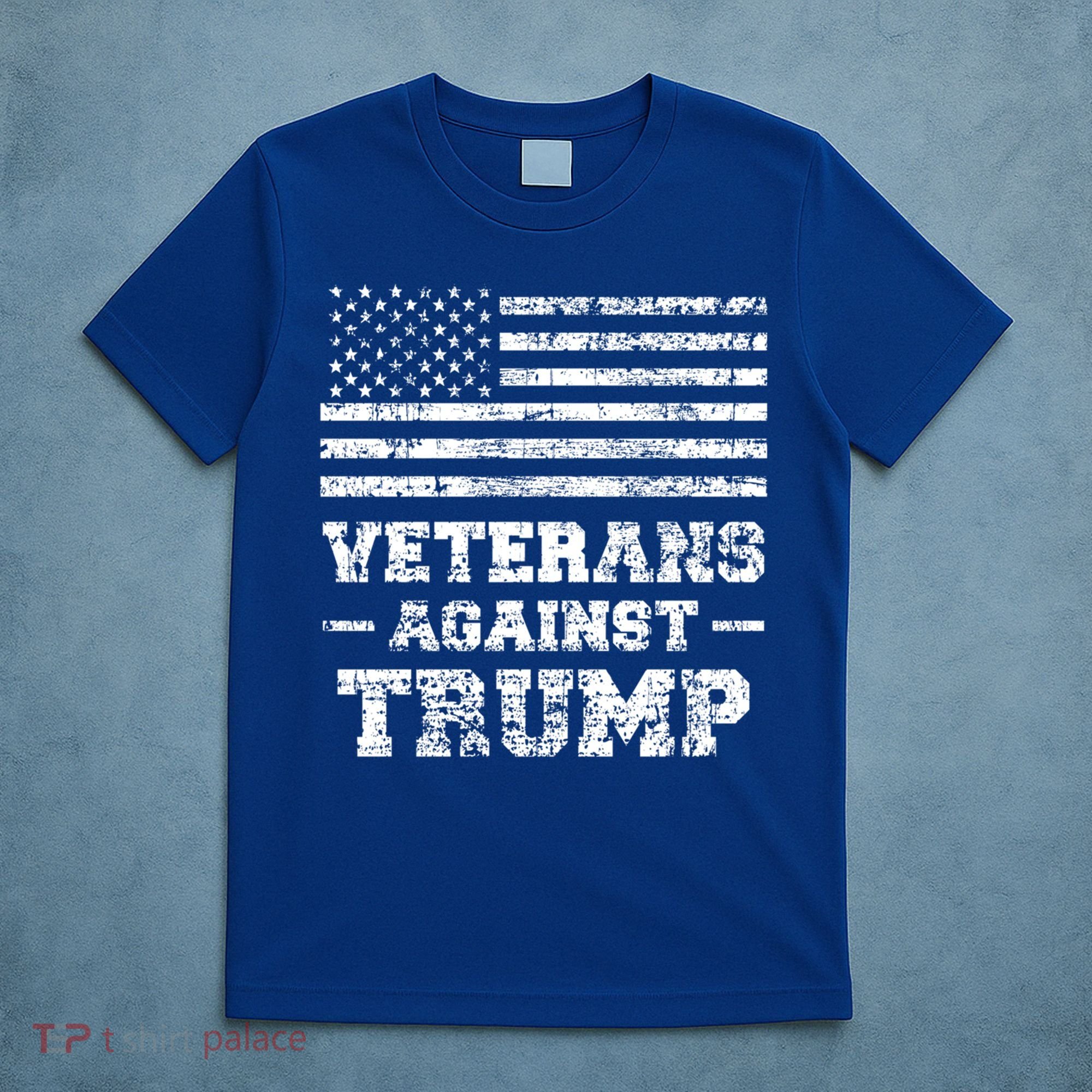 Veterans Against Trump Military Vet Anti Trump Flag Gift Funny Gift T-Shirt
