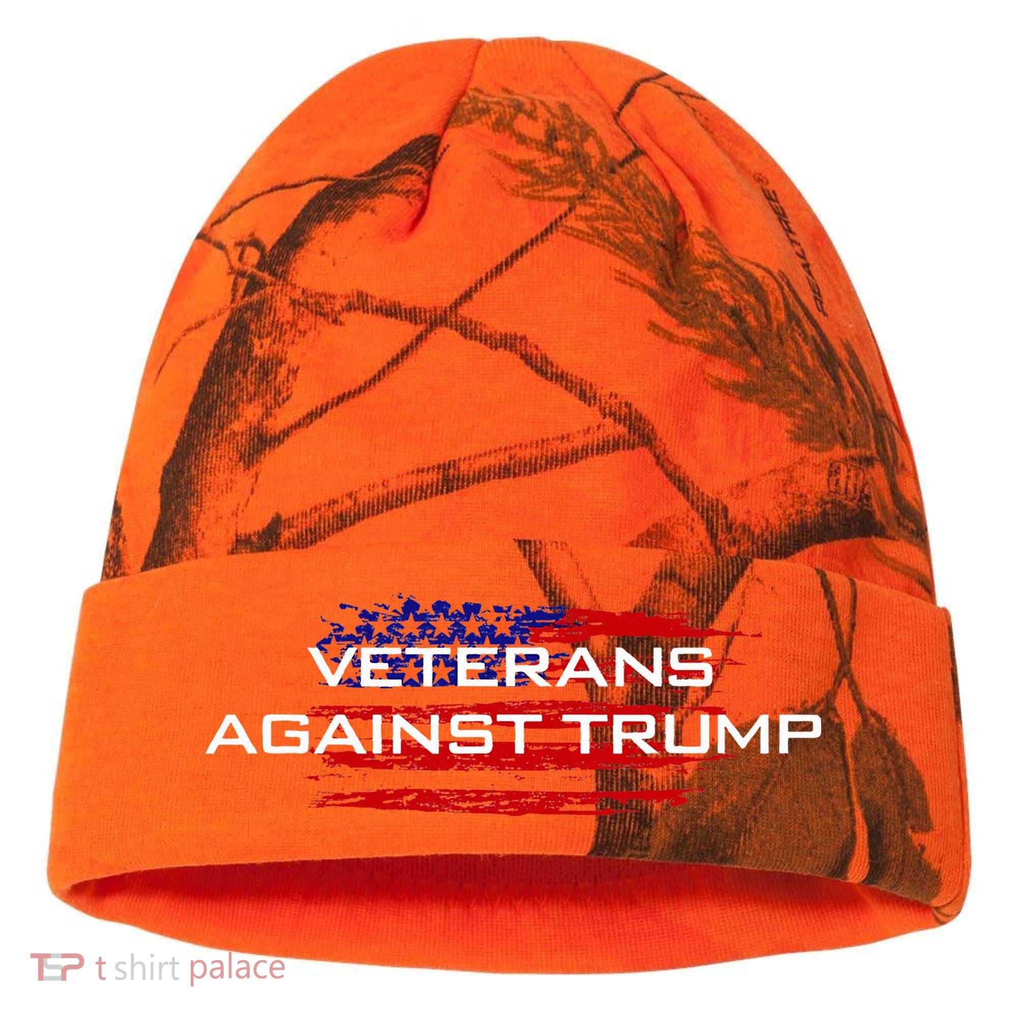 Veterans Against Trump Anti Trump Kati Licensed 12" Camo Cuffed Beanie