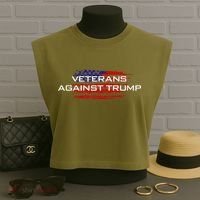 Veterans Against Trump Anti Trump Garment-Dyed Women's Muscle Tee thumb 3