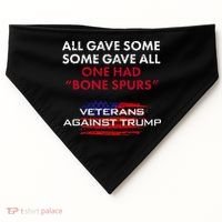 Veterans Anti Trump Draft Dodger Bone Spurs For Vets USA-Made Doggie Bandana thumb 0