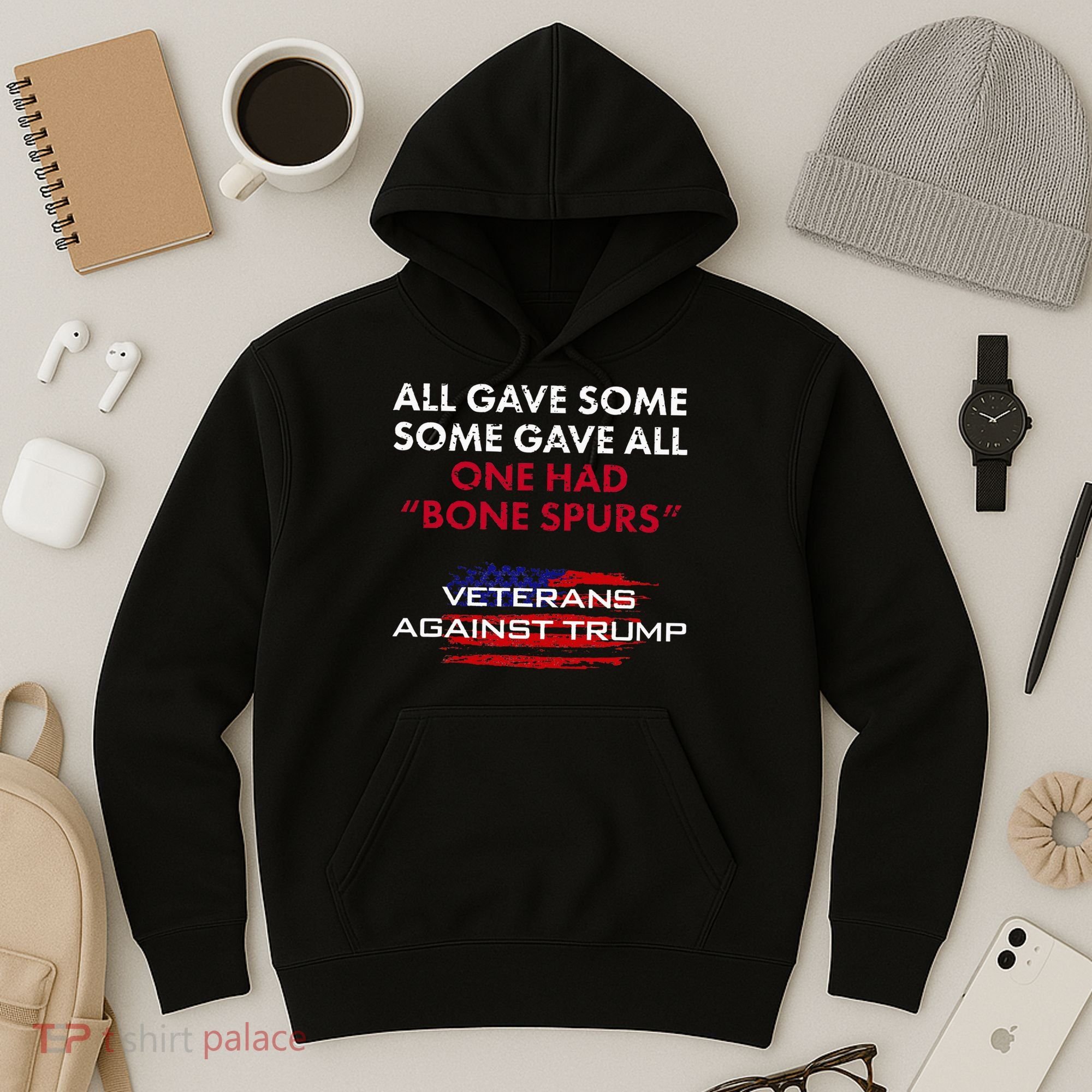 Veterans Anti Trump Draft Dodger Bone Spurs For Vets Hoodie