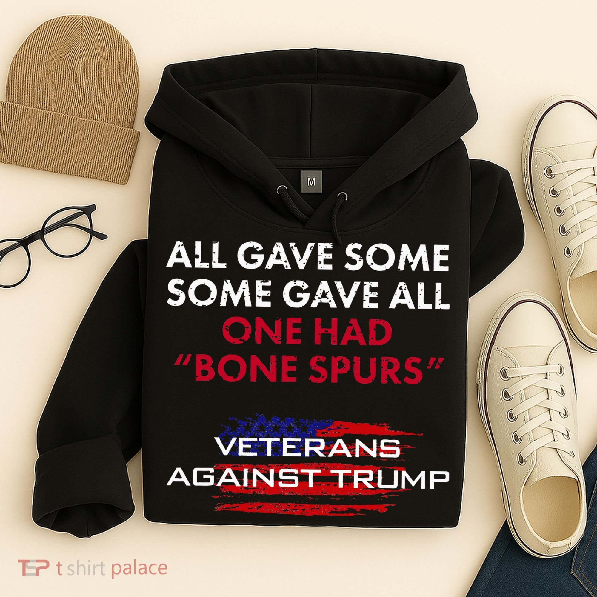 Veterans Anti Trump Draft Dodger Bone Spurs For Vets Hoodie