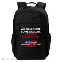 Veterans Anti Trump Draft Dodger Bone Spurs For Vets Backpack thumb 0