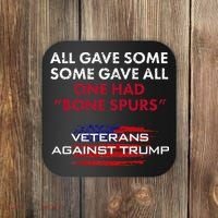 Veterans Anti Trump Draft Dodger Bone Spurs For Vets Coaster thumb 0