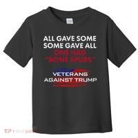 Veterans Anti Trump Draft Dodger Bone Spurs For Vets Toddler T-Shirt thumb 0