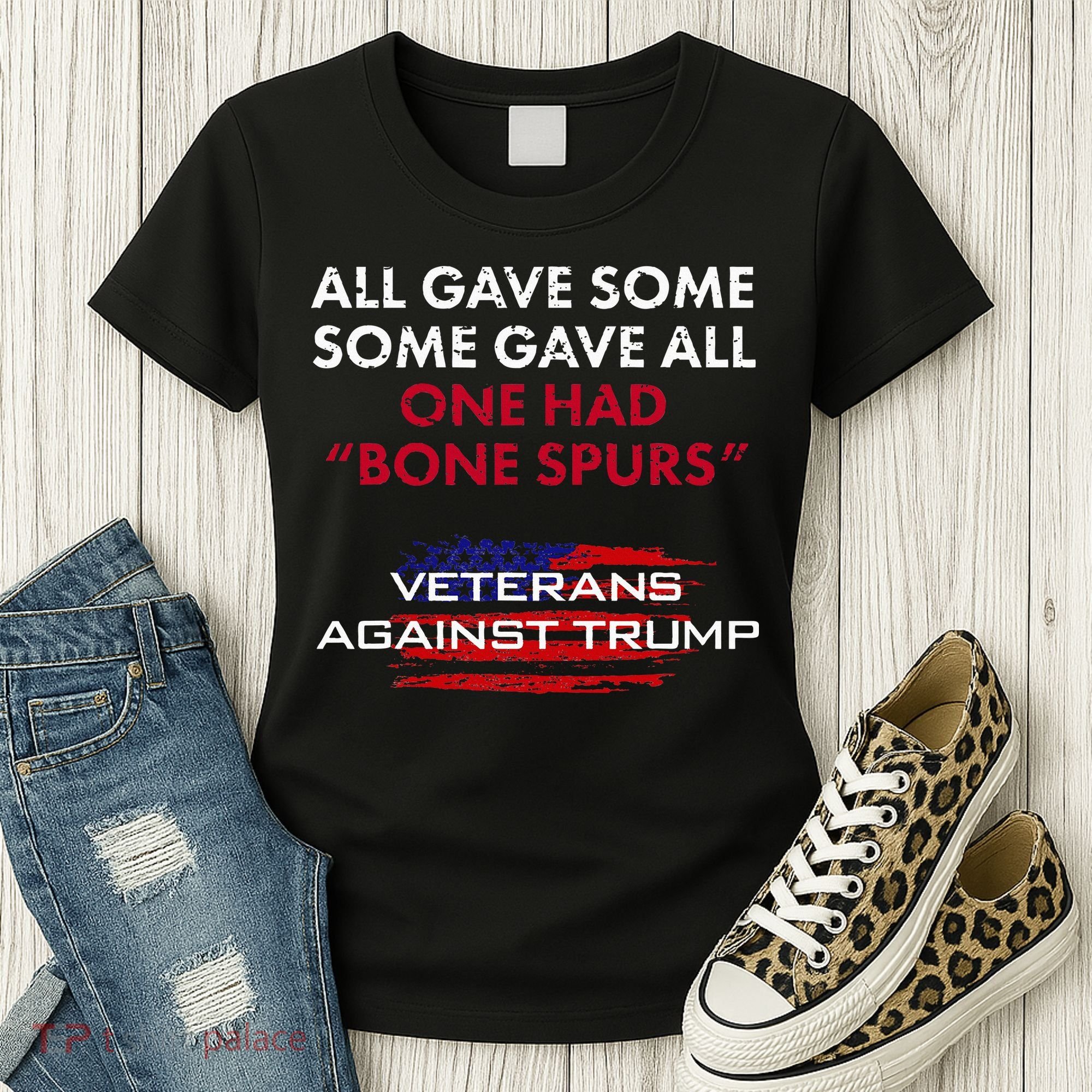 Veterans Anti Trump Draft Dodger Bone Spurs For Vets Women's T-Shirt