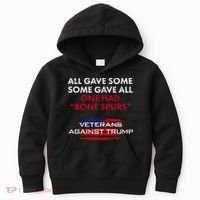 Veterans Anti Trump Draft Dodger Bone Spurs For Vets Kids Hoodie thumb 0