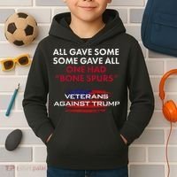 Veterans Anti Trump Draft Dodger Bone Spurs For Vets Kids Hoodie thumb 2