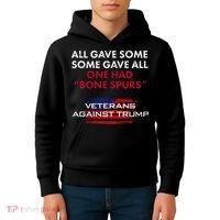 Veterans Anti Trump Draft Dodger Bone Spurs For Vets Kids Hoodie thumb 4